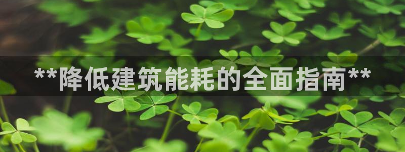 e尊官网：**降低建筑能耗的全面指南**