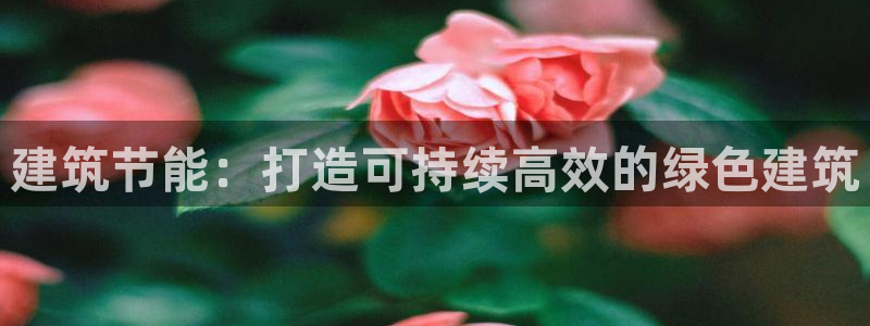 e尊官网：建筑节能：打造可持续高效的绿色建筑