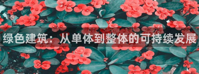 e尊平台：绿色建筑：从单体到整体的可持续发展