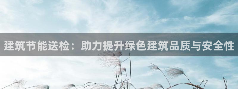 e尊国际app：建筑节能送检：助力提升绿色建筑品质与安全性