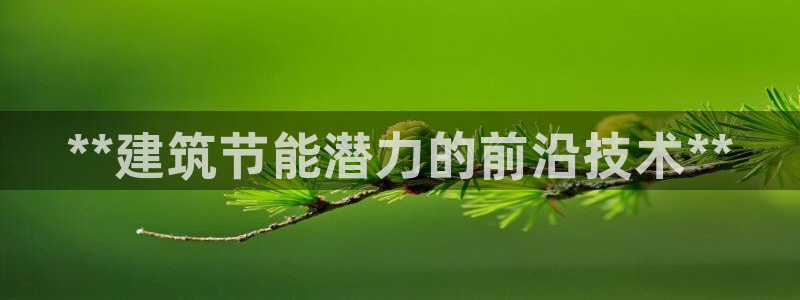 E尊国际：**建筑节能潜力的前沿技术**