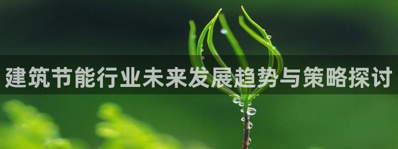 e尊国际官网·网址：建筑节能行业未来发展趋势与策略探讨